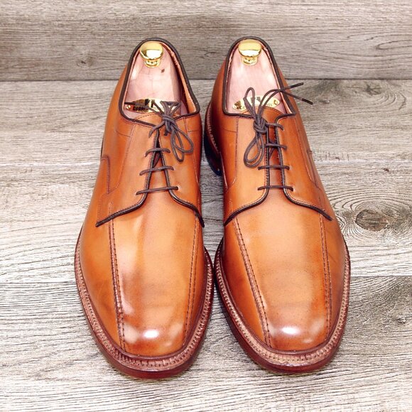 *NIB* $395 Allen Edmonds HILLCREST Derby 14 B Narrow Chestnut *add $15 new Trees main image 5